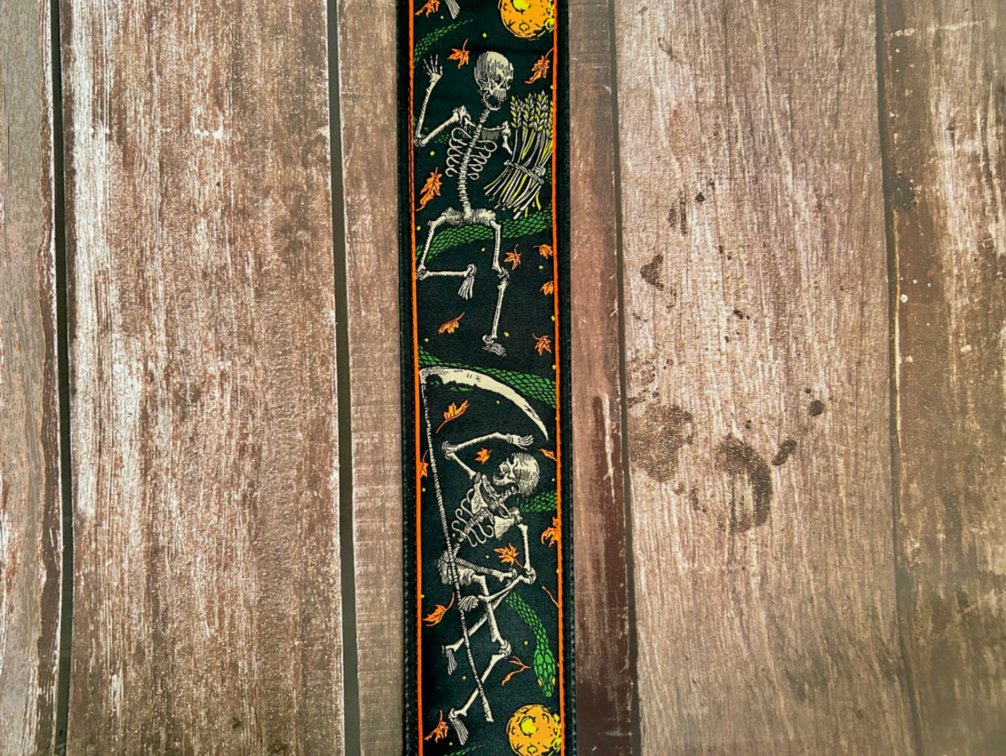 The Harvest Moon Skeleton Strap - Vtar Vegan Guitar Strap