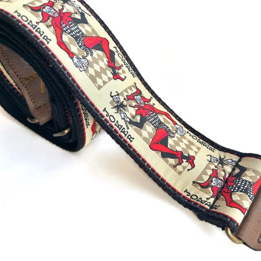 The Joker Red Black Guitar Strap - Vtar Vegan Guitar Straps