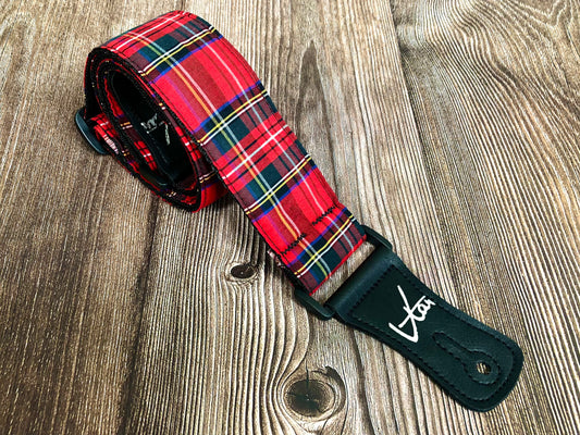 The Royal Stewart Tartan Guitar Strap