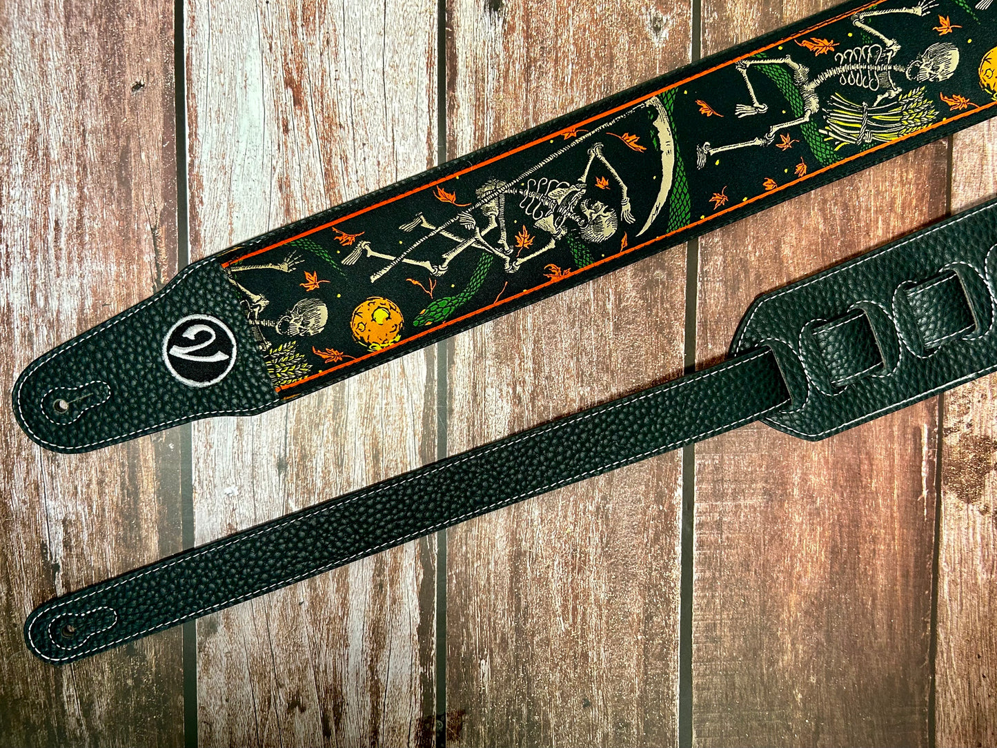 The Harvest Moon Skeleton Strap - Vtar Vegan Guitar Strap