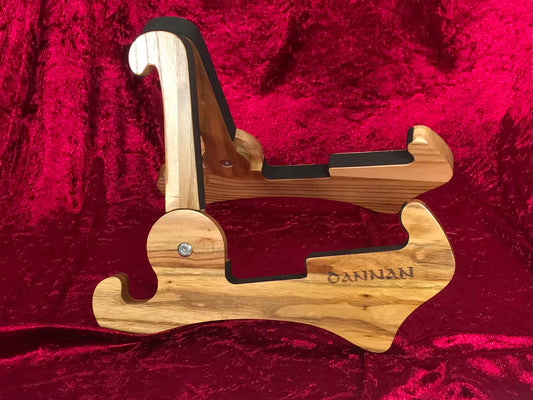 Foldable Dannan Wooden Guitar Stand - Light Walnut