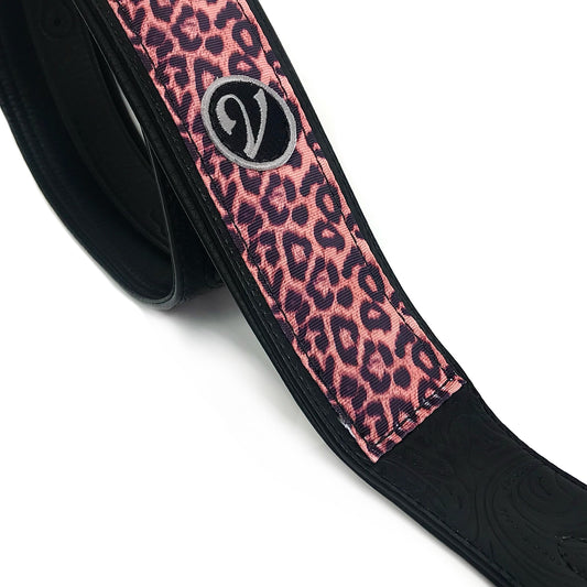 Guitar Strap - Vegan Padded Leopard Print by Vtar