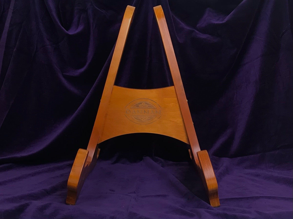 The Universal Wooden Display Guitar Stand by Dannan - Brown