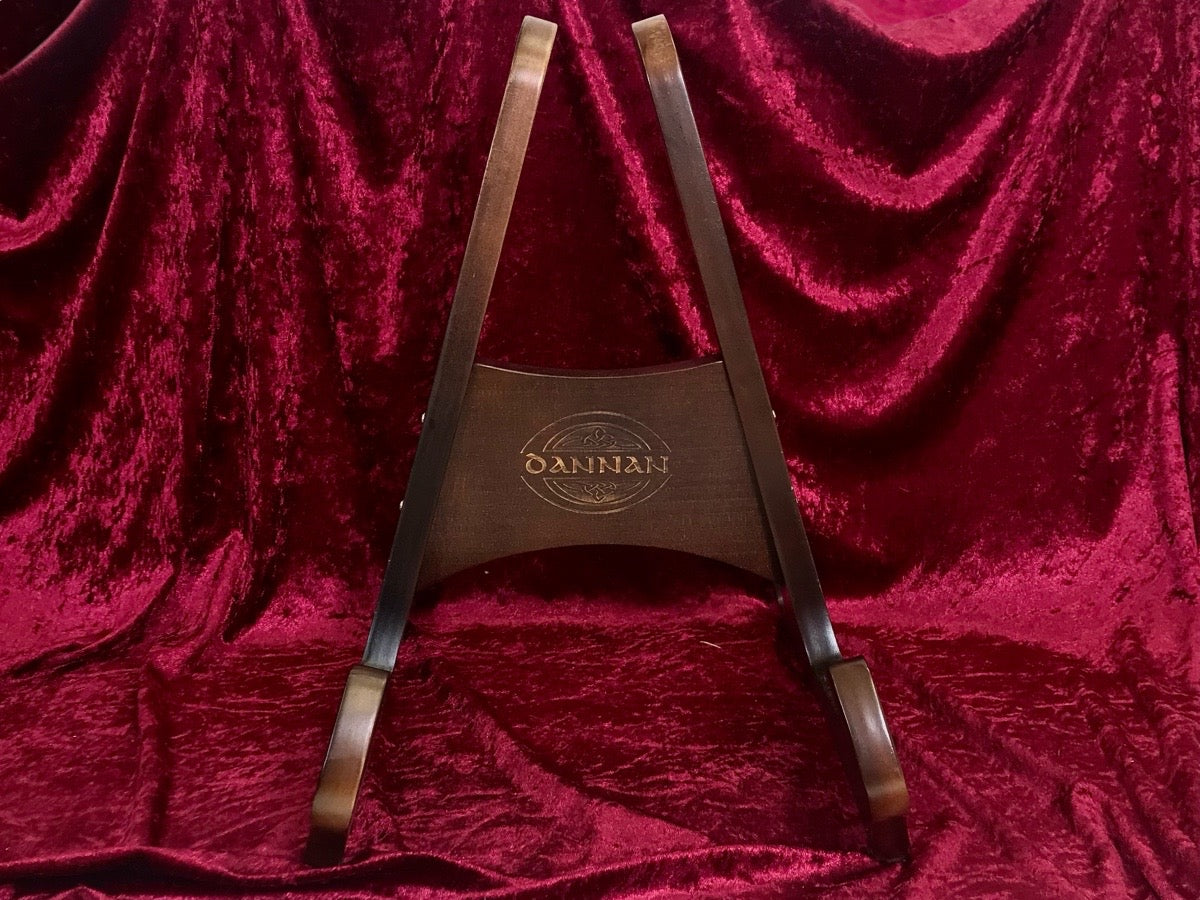 The Universal Wooden Display Guitar Stand by Dannan - Dark Walnut