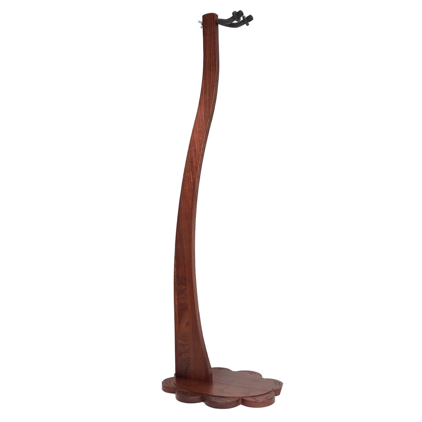 Dannan Wooden Upright Flower Base Guitar Stand - Brown