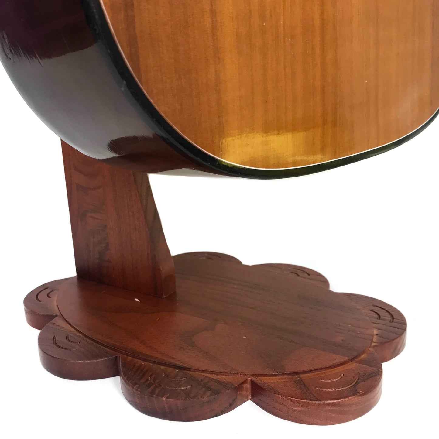 Dannan Wooden Upright Flower Base Guitar Stand - Brown