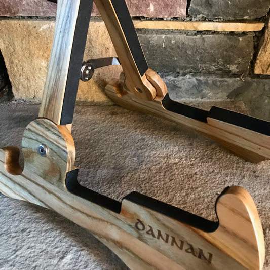 Dannan Light Walnut Foldable Wooden Guitar Stand