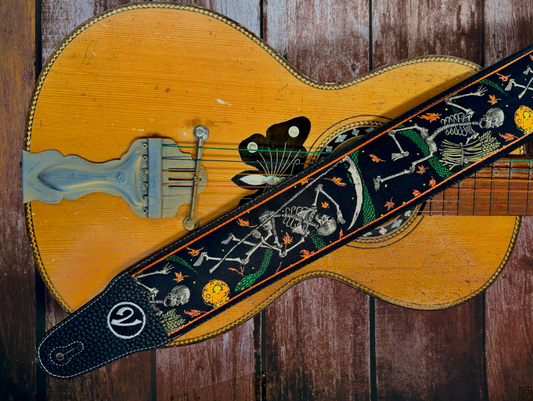 The Harvest Moon Skeleton Strap - Vtar Vegan Guitar Strap