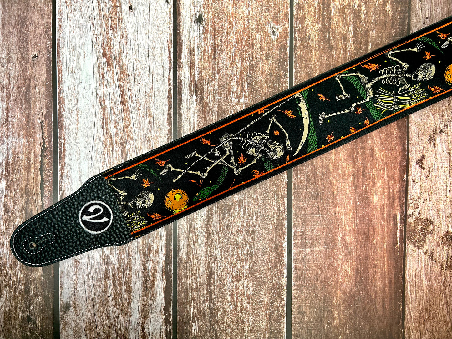 The Harvest Moon Skeleton Strap - Vtar Vegan Guitar Strap