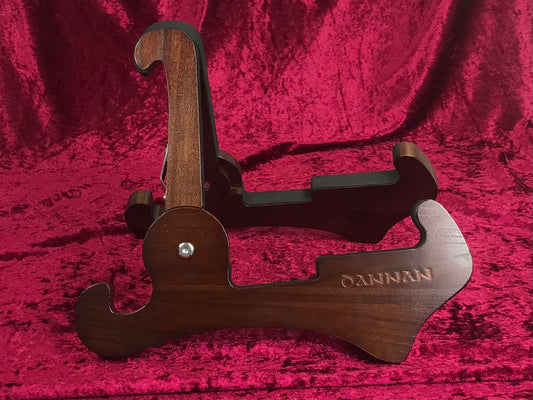 Foldable Dannan Wooden Guitar Stand - Dark Walnut