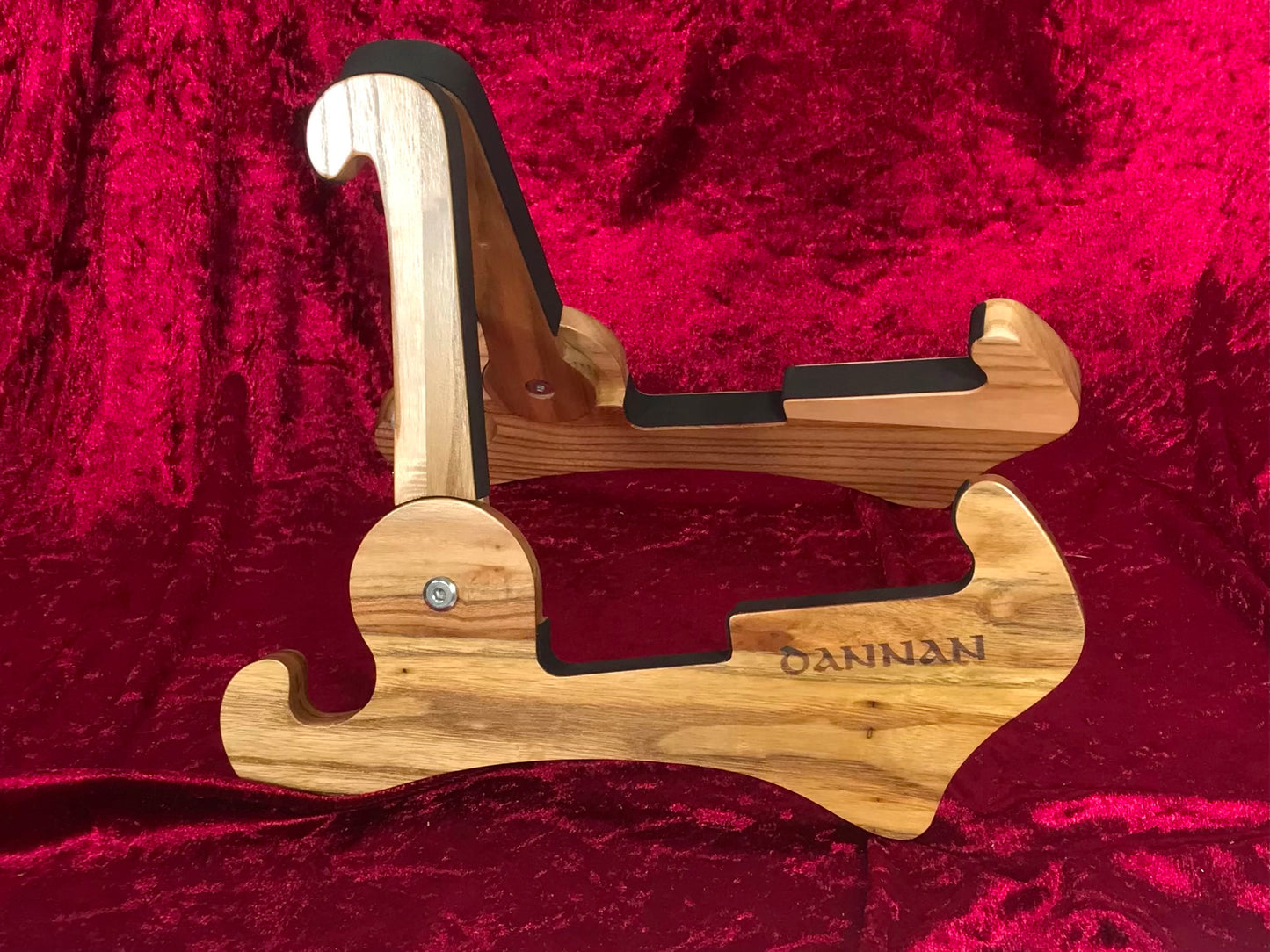 Foldable Dannan Wooden Guitar Stand - Light Walnut