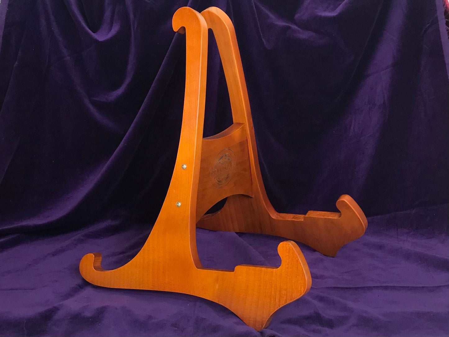 The Universal Wooden Display Guitar Stand by Dannan - Brown