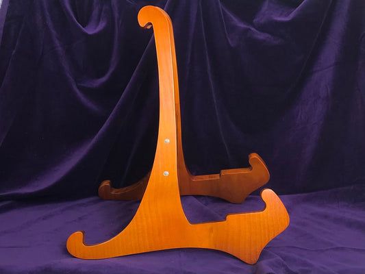 The Universal Wooden Display Guitar Stand by Dannan - Brown
