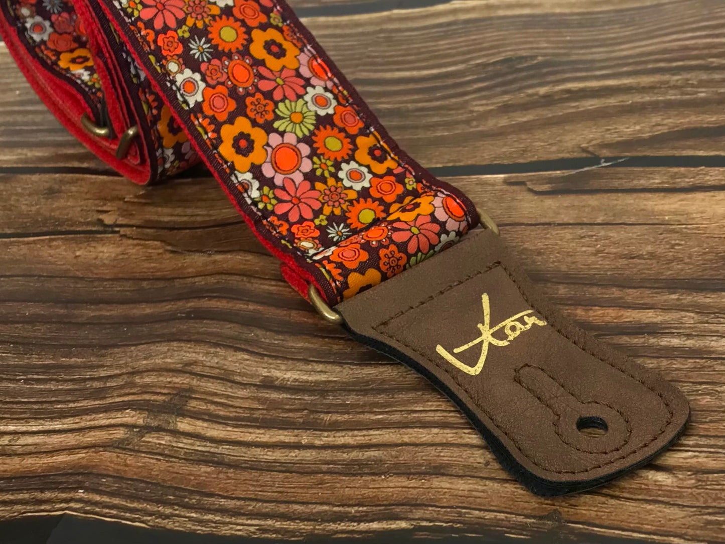 Guitar Strap - Vegan Flower Child Cotton Hemp Strap by Vtar