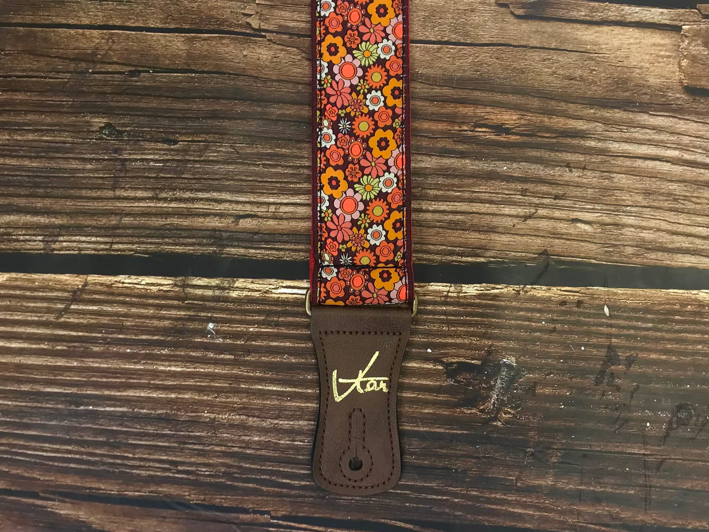 Guitar Strap - Vegan Flower Child Cotton Hemp Strap by Vtar