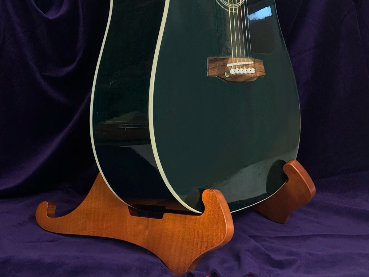 The Universal Wooden Display Guitar Stand by Dannan - Brown