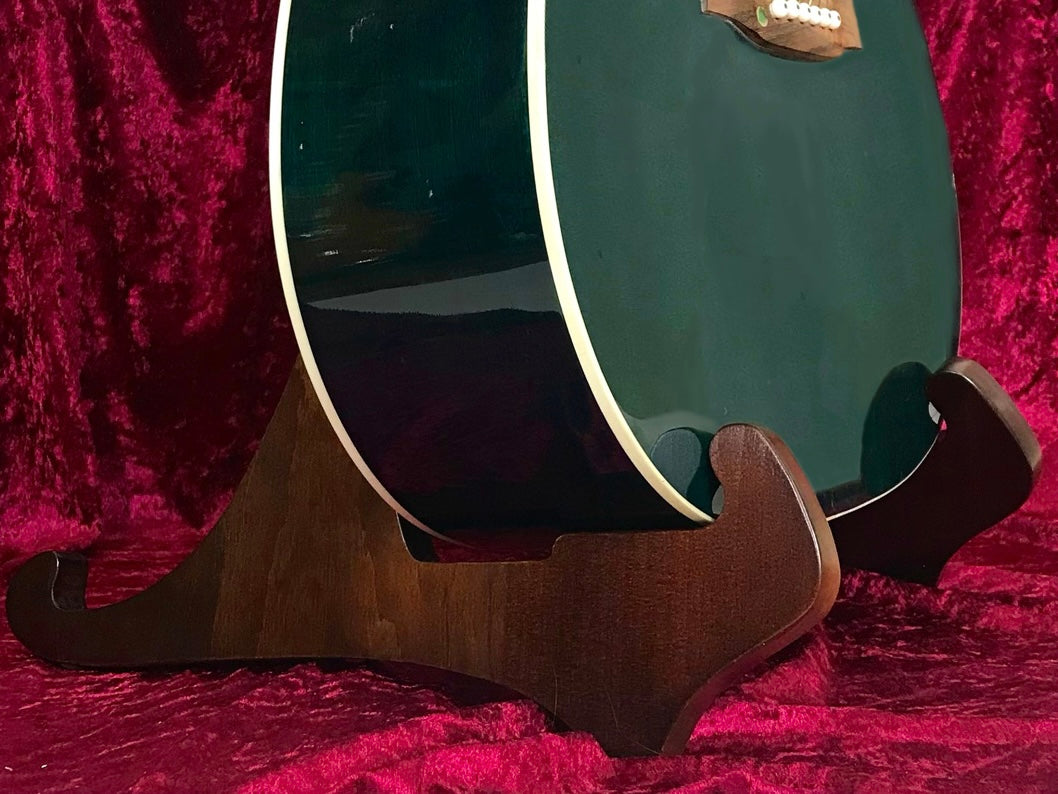 The Universal Wooden Display Guitar Stand by Dannan - Dark Walnut
