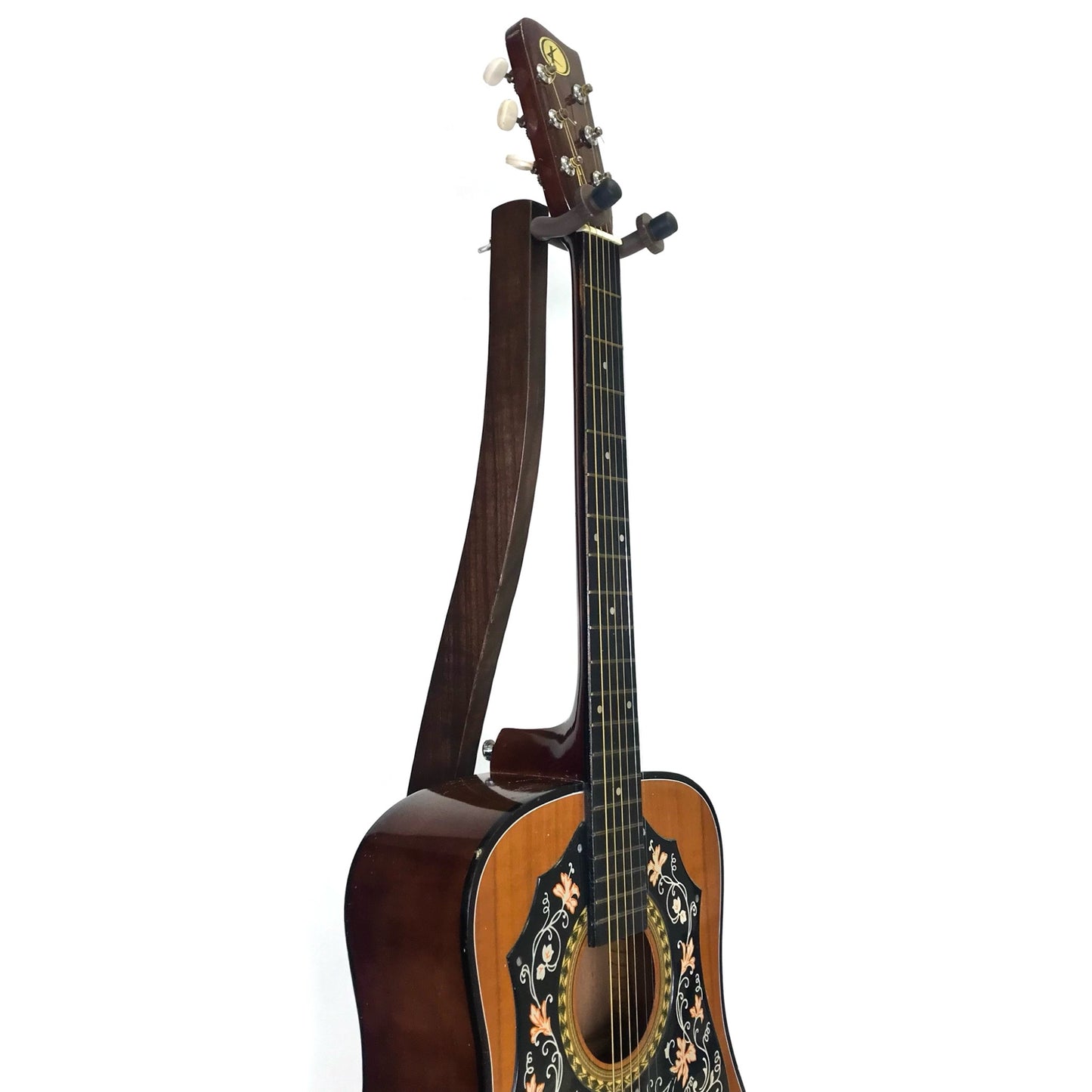 Dannan Wooden Upright Guitar Stand - Dark Walnut