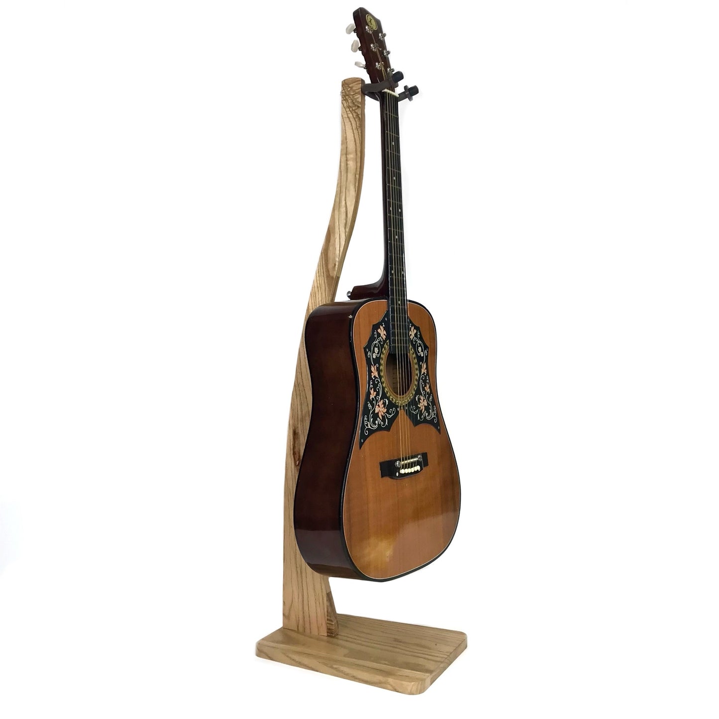 Dannan Wooden Upright Guitar Stand - Light Walnut