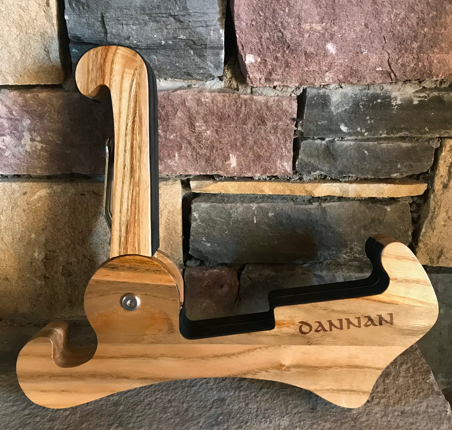 Dannan Light Walnut Foldable Wooden Guitar Stand