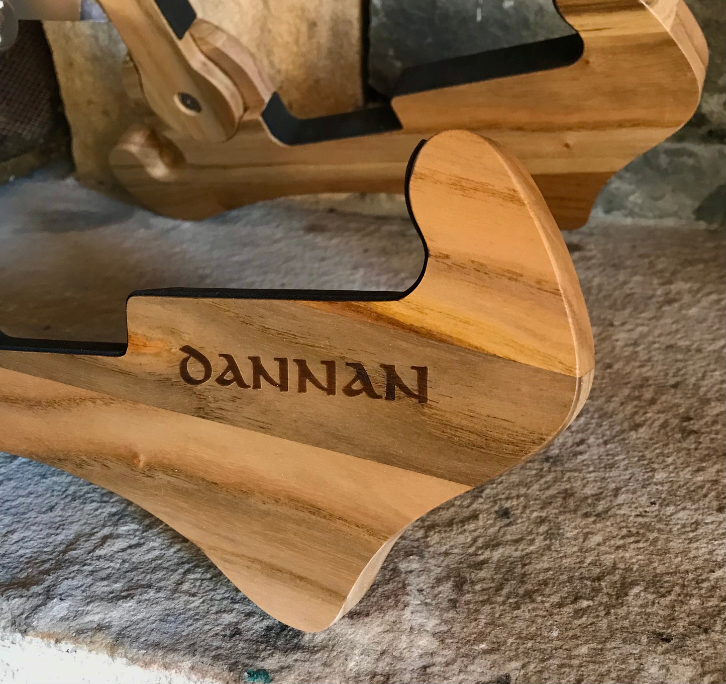 Dannan Light Walnut Foldable Wooden Guitar Stand
