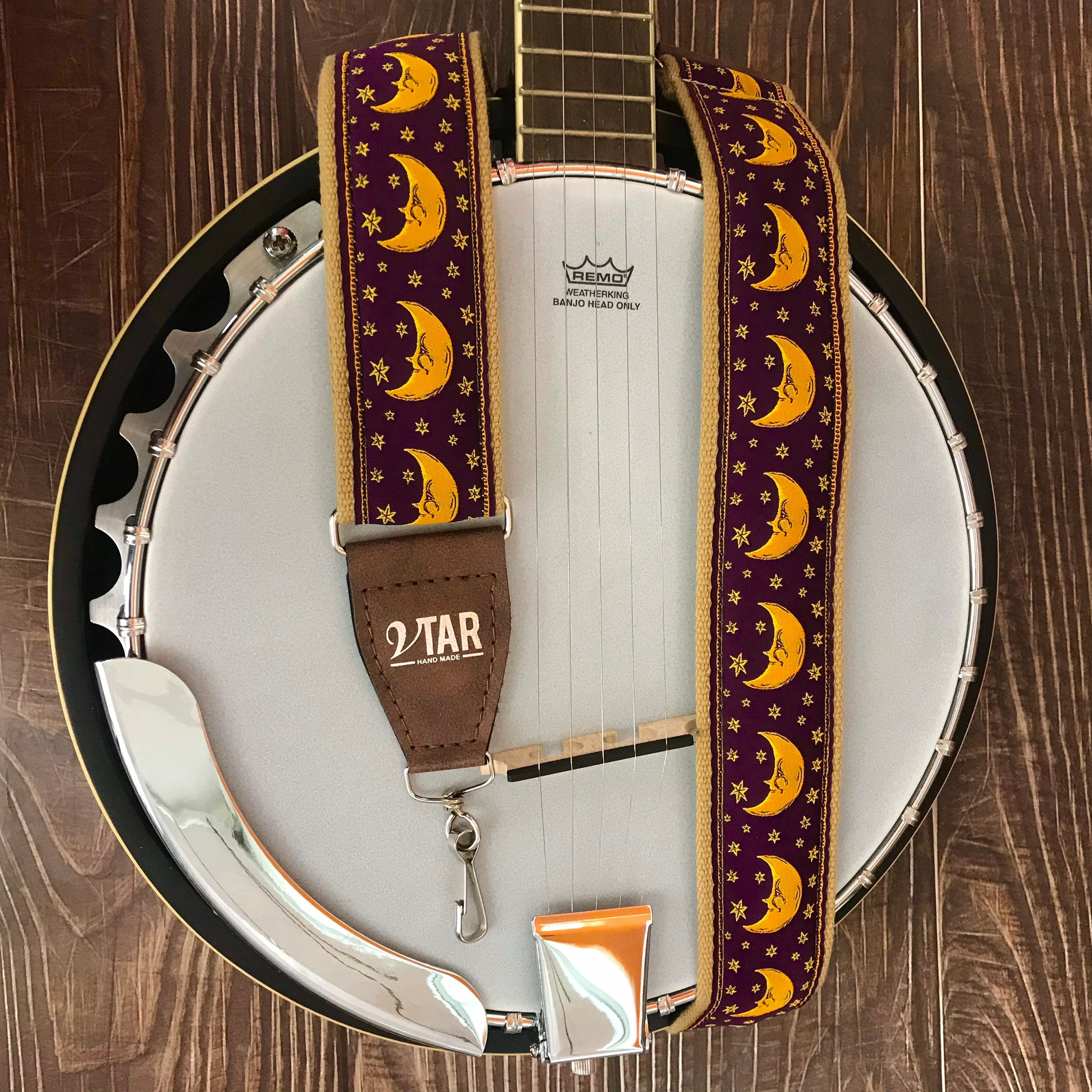 Cintura Per Banjo E Chitarra - Modello Vintage Con Fiori, Regolabile - Foto 2